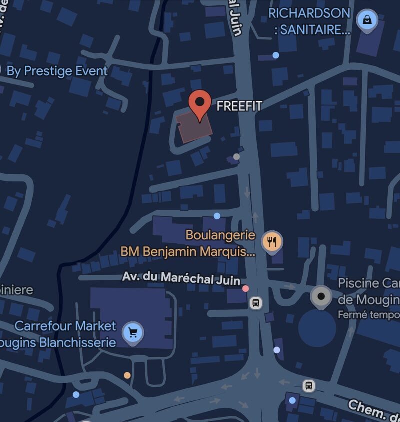 Localisation FreeFit Mougins